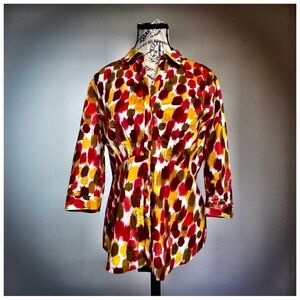 Lafayette 148 Abstract Silk-Blend Blouse |
Painterly Print | Size 8